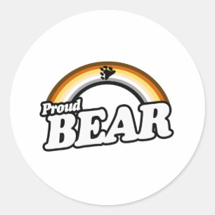 Bear and Proud Classic Round Sticker
