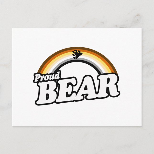 Bear and Proud Postcard (Front)