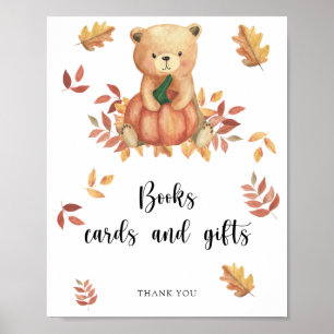 Bear and pumpkin - books cards and gifts poster