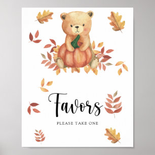 Bear and Pumpkin -  Favours Poster
