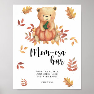 Bear and Pumpkin \ Mum-osa bar  Poster
