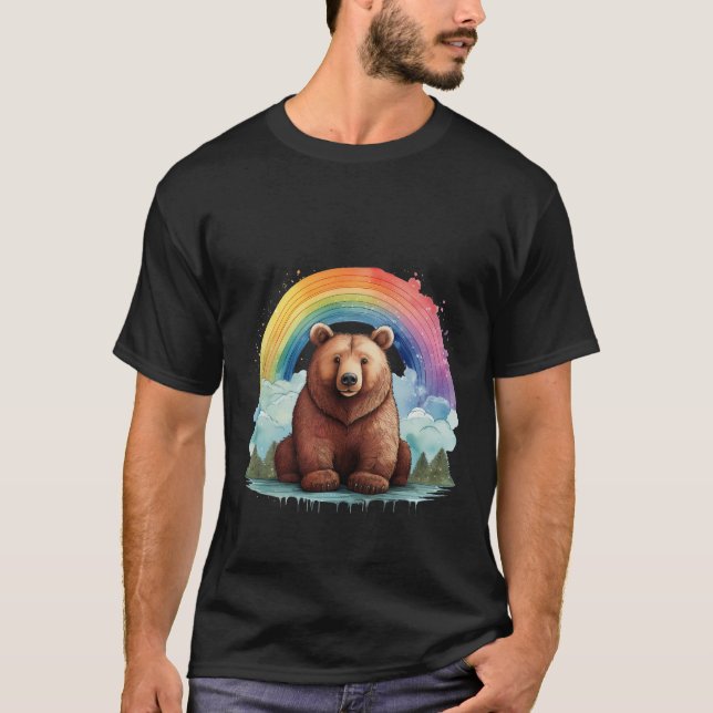 bear and rainbow Classic T-Shirt (Front)
