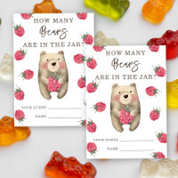 Bear and raspberries - guess how many bears in jar