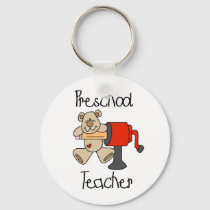 Bear and Sharpener Preschool Teacher Key Ring