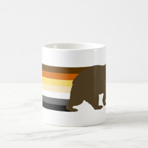 Bear and the Bear Pride Flag stripes Coffee Mug