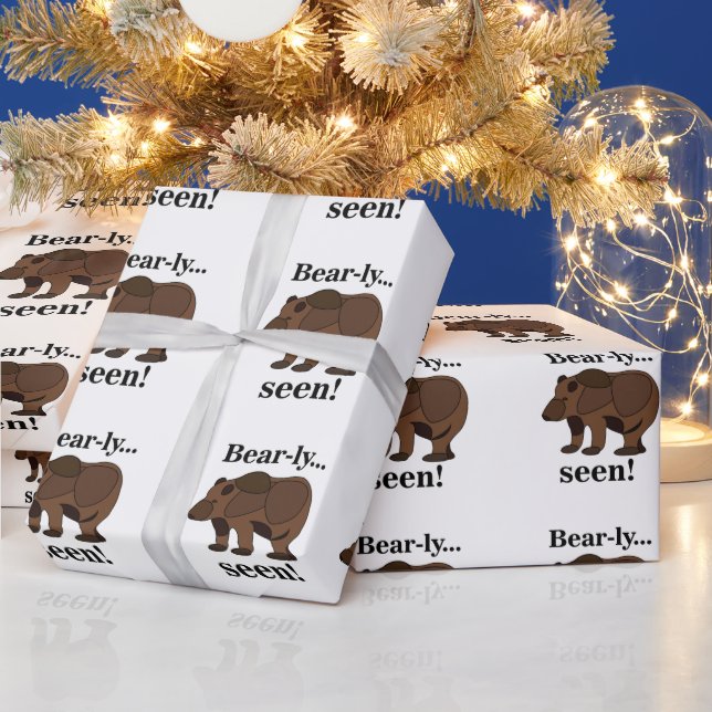 Bear Animal Funny Humour Quote Wrapping Paper (Holidays)