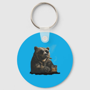 Bear Animal Sungles Fathers Day Family Key Ring