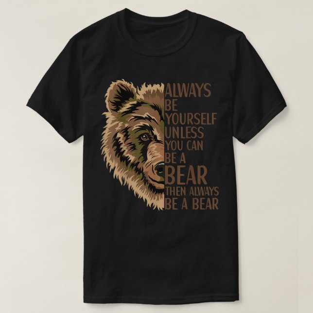 Bear Apparel Grizzly Wildlife Animal for Men Women T-Shirt (Design Front)