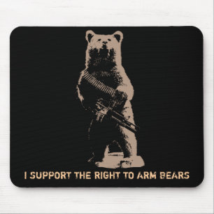Bear arms Grizzly Bear Mouse Mat