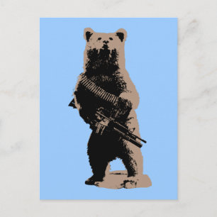 Bear arms Grizzly Bear Postcard