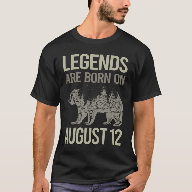 Bear Art - August 12 12th T-Shirt (Front)