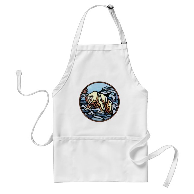 Bear Art BB-Q Apron Native Wildlife Art Apron (Front)