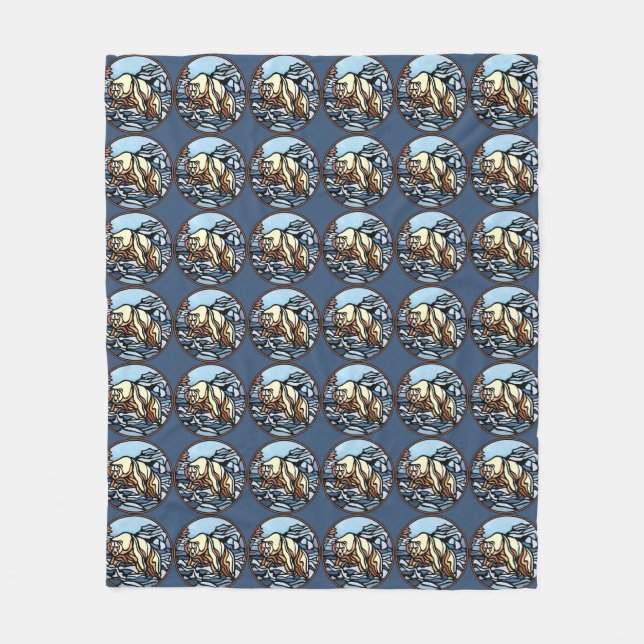 Bear Art Blanket Native Art Bear Blankets (Front)