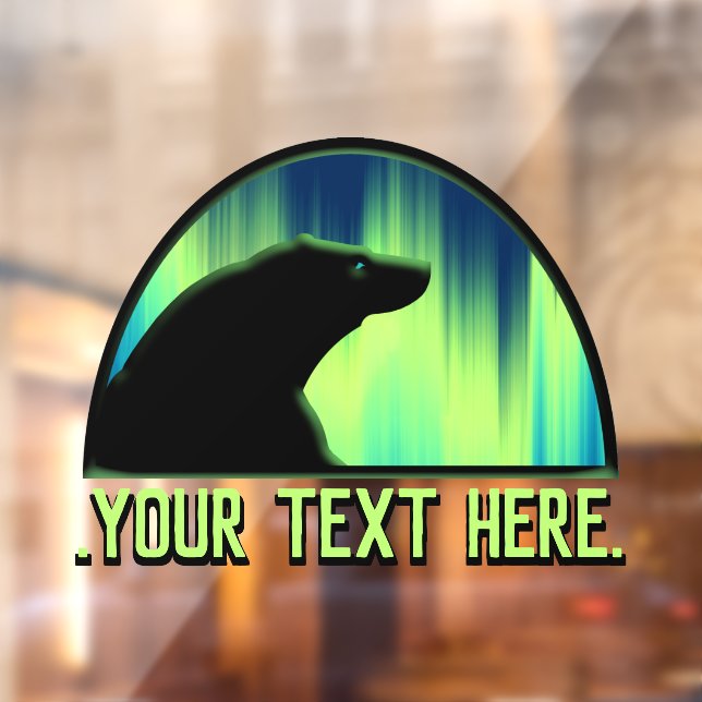 Bear Art Decal Custom Tribal Bear Art Window Cling (Sheet 2)