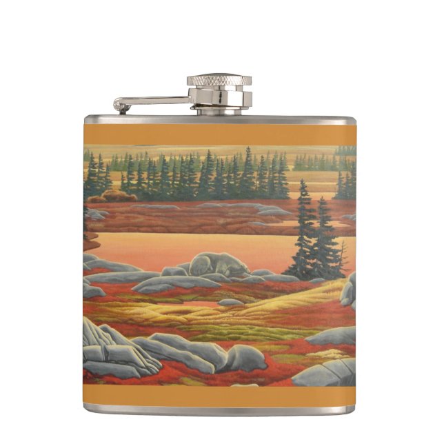 Bear Art Flask Custom Polar Bear Drink Flask (Front)