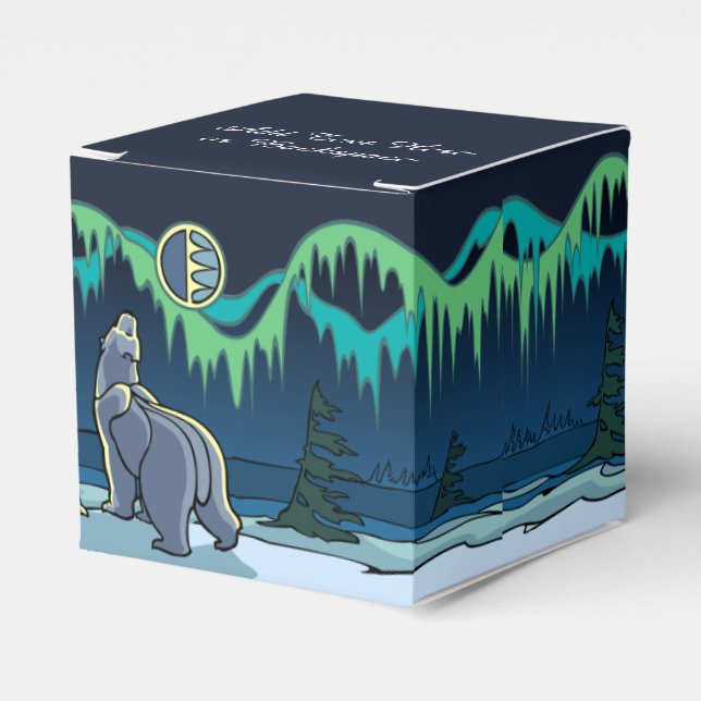 Bear Art Gift Box Personalise Polar Bear Gift Box (Front Side)
