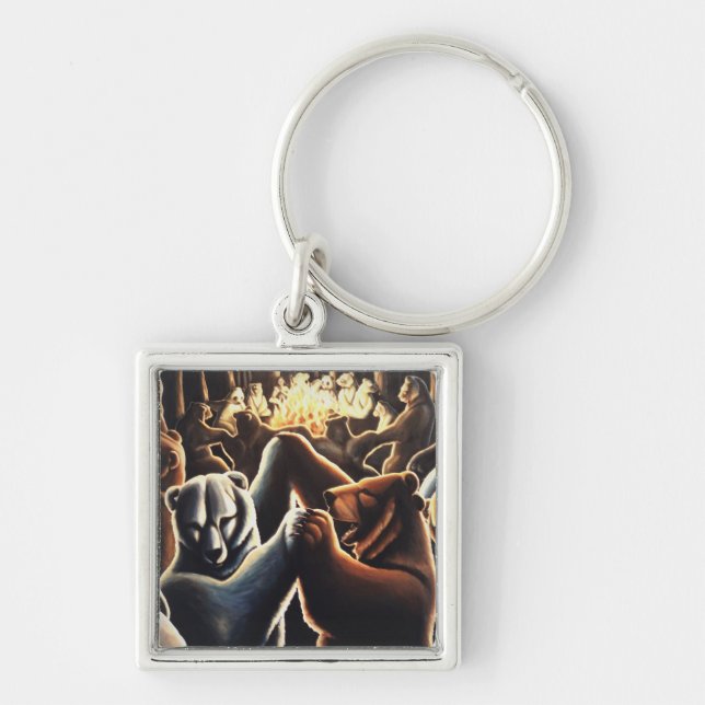 Bear Art Key Chain Party Animal Gifts (Front)