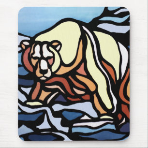 Bear Art Mousepad Stylish Wildlife Art Mousepad