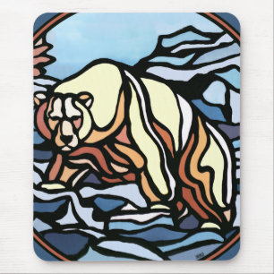 Bear Art Mousepad Stylish Wildlife Mousepad Gifts