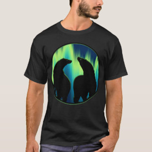 Bear Art Shirt Northern Lights Bear T-shirts Gifts