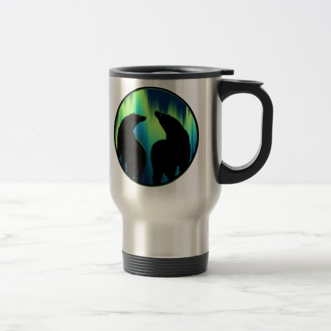 Bear Art Travel Mug Native Art Bear Cups Mugs (Right)