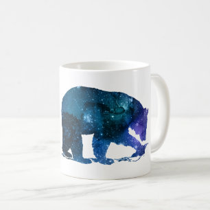 bear art watercolor style coffee mug