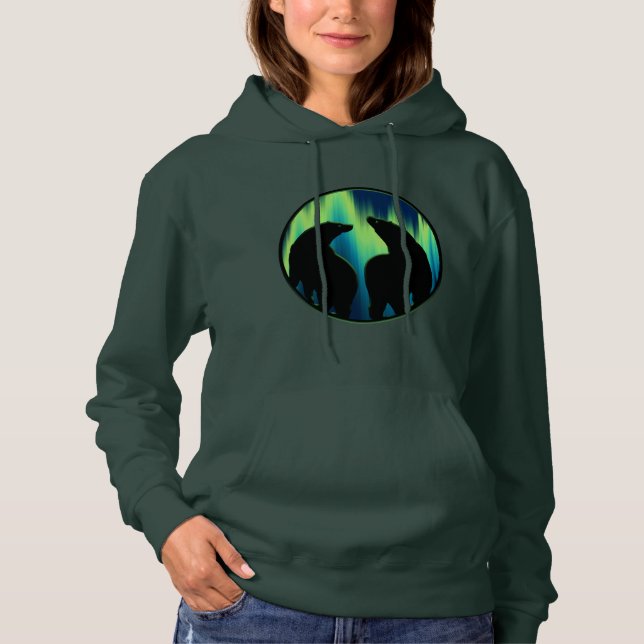 Bear Art Women's Hoodie Aurora Bear Hooded Shirt (Front)
