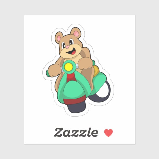 Bear as Biker with Scooter.PNG (Sheet)