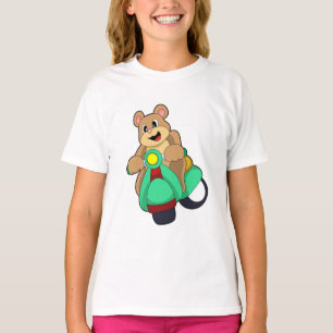 Bear as Biker with Scooter.PNG T-Shirt