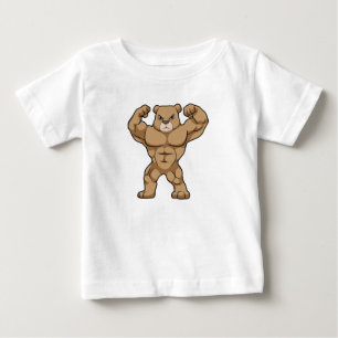 Bear as Bodybuilder with big Muscles Baby T-Shirt
