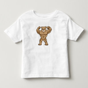 Bear as Bodybuilder with big Muscles Toddler T-Shirt