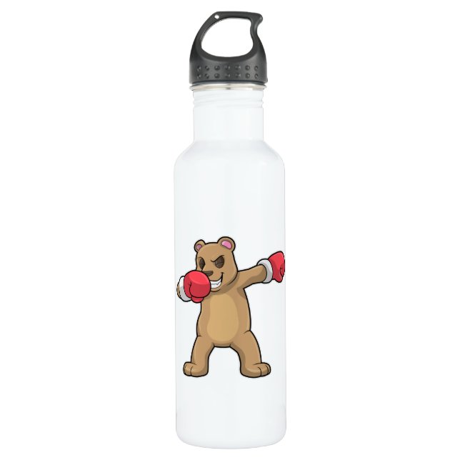 Bear as Boxer at Boxing & Hip Hop Dance Dab 710 Ml Water Bottle (Front)