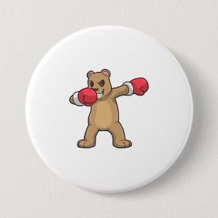 Bear as Boxer at Boxing & Hip Hop Dance Dab 7.5 Cm Round Badge