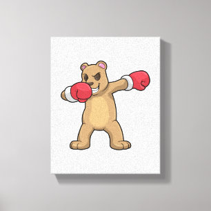 Bear as Boxer at Boxing & Hip Hop Dance Dab Canvas Print