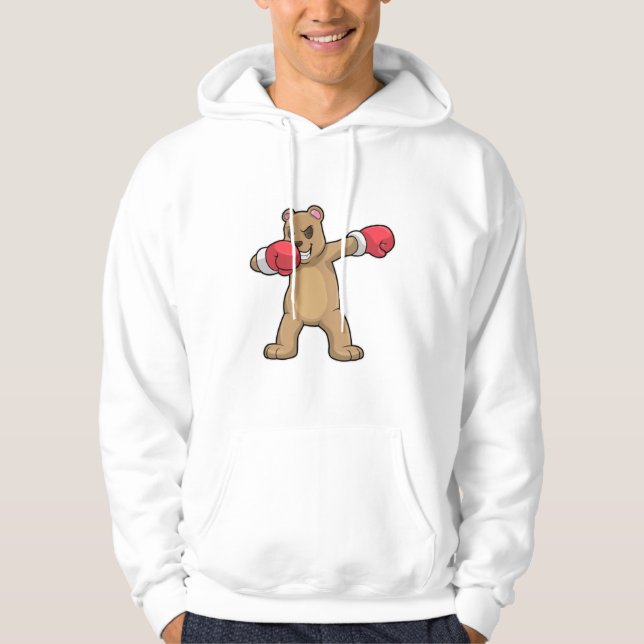 Bear as Boxer at Boxing & Hip Hop Dance Dab Hoodie (Front)