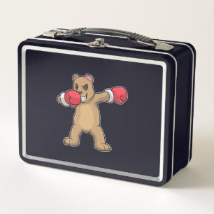 Bear as Boxer at Boxing & Hip Hop Dance Dab Metal Lunch Box