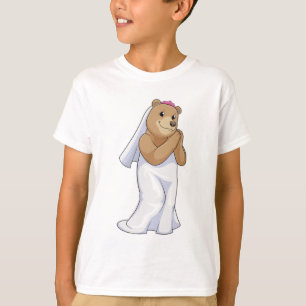 Bear as Bride with Veil T-Shirt