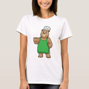 Bear as Cook with Cooking apron & Bowl T-Shirt