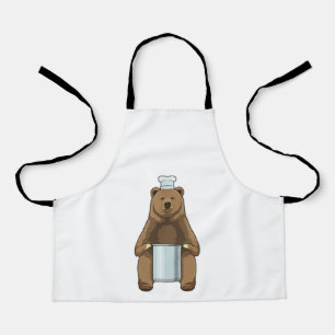 Bear as Cook with Cooking pot Apron