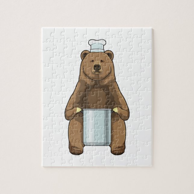 Bear as Cook with Cooking pot Jigsaw Puzzle (Vertical)
