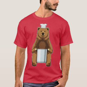 Bear As Cook With Cooking Pot T-Shirt