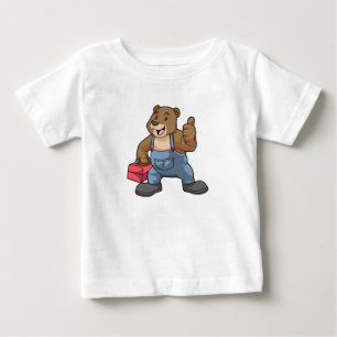Bear as Craftsman with Tool box Baby T-Shirt