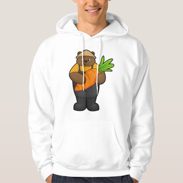 Bear as Farmer with Carrot Hoodie (Front)
