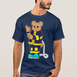 Bear as Firefighter at Fire department with Hose T-Shirt