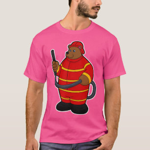 Bear as Firefighter with Hose T-Shirt