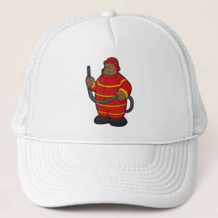 Bear as Firefighter with Hose Trucker Hat