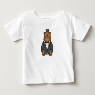 Bear as Groom with Jacket Baby T-Shirt