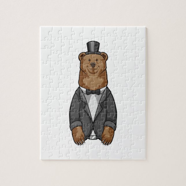 Bear as Groom with Jacket Jigsaw Puzzle (Vertical)