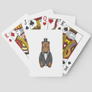 Bear as Groom with Jacket Playing Cards