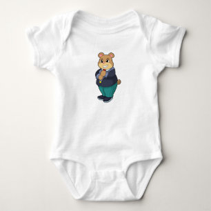 Bear as Groom with Suit Baby Bodysuit